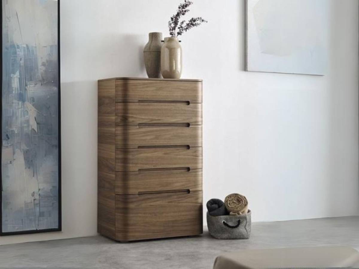 SURF tall chest of drawers in walnut